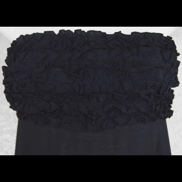 Black Frilly Sarong Dress-Dresses-Peaceful People