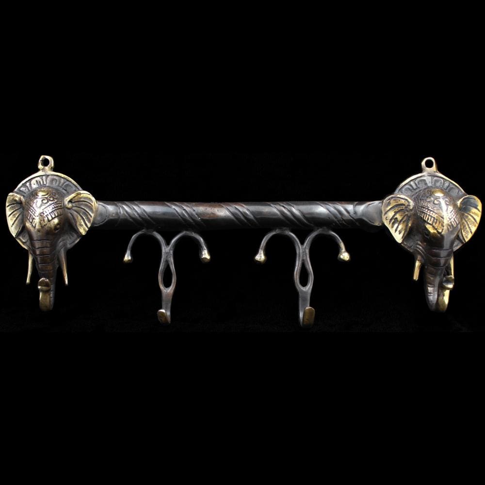 Bronze Elephant Clothing Hooks-Handicrafts-Peaceful People