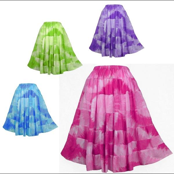 Circle Tie-Dye Tiered Skirt-Special Deals (reduced prices)-Peaceful People