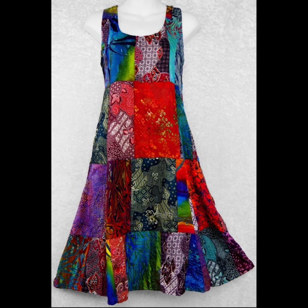Zoey's Mixed Patchwork Dress-Dresses-Peaceful People