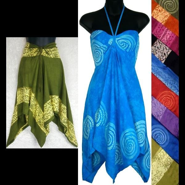Premium Batik Border Convertible Top/Skirt-Tops-Peaceful People