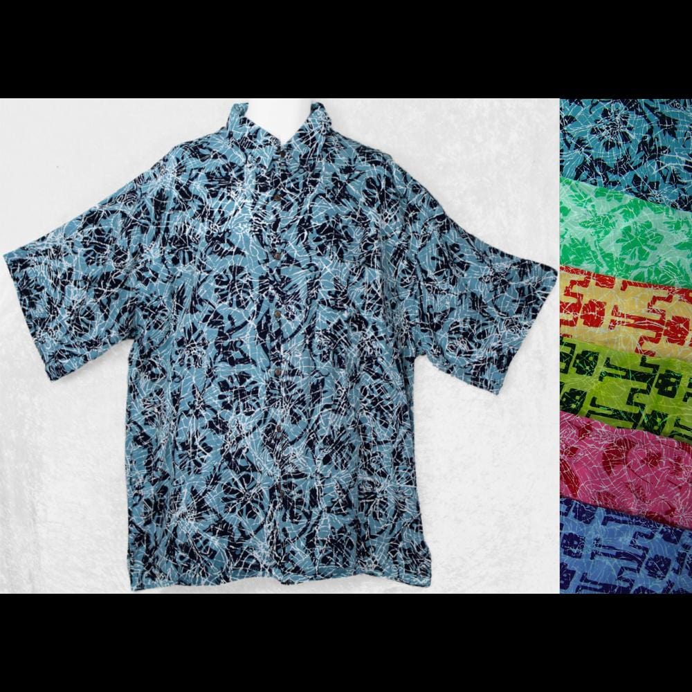 Crackle Batik Shirt-Shirts-Peaceful People