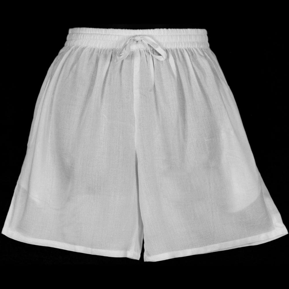 White Drawstring Shorts-Peaceful People
