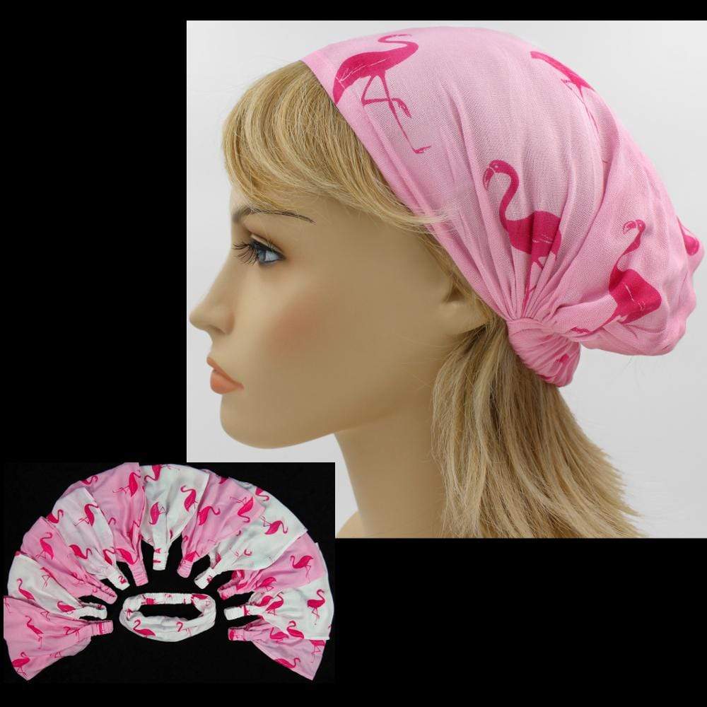 12 Flamingo Elastic Bandana-Headbands ($1.48 Each)-Bags & Accessories-Peaceful People