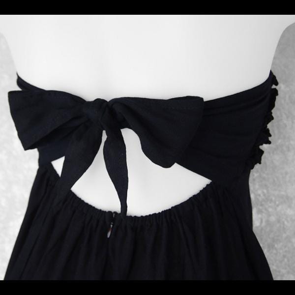 Wholesale Black Frilly Sarong Dress Wholesale Black Frilly Sarong Dress