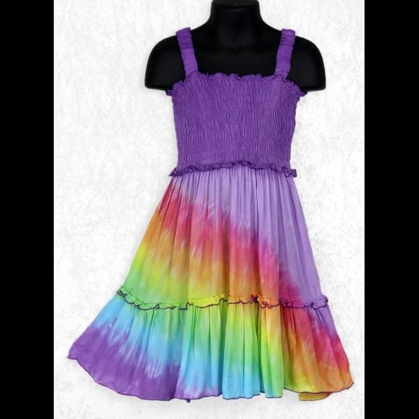 Angel Tie-Dye Dress for Girls (Ages: 4, 6, 8)-Children's Clothes-Peaceful People