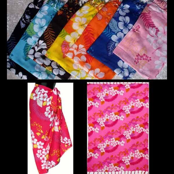 Hawaiian Floral Sarongs
