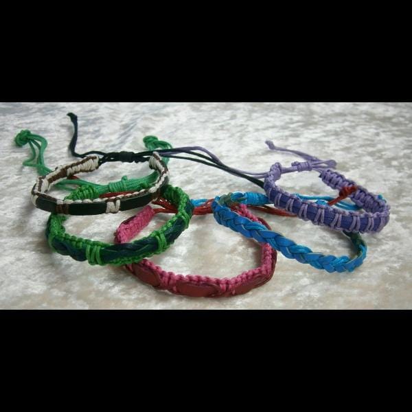 Tibetan Multi-color Rope With Buddhist Charms Bracelet