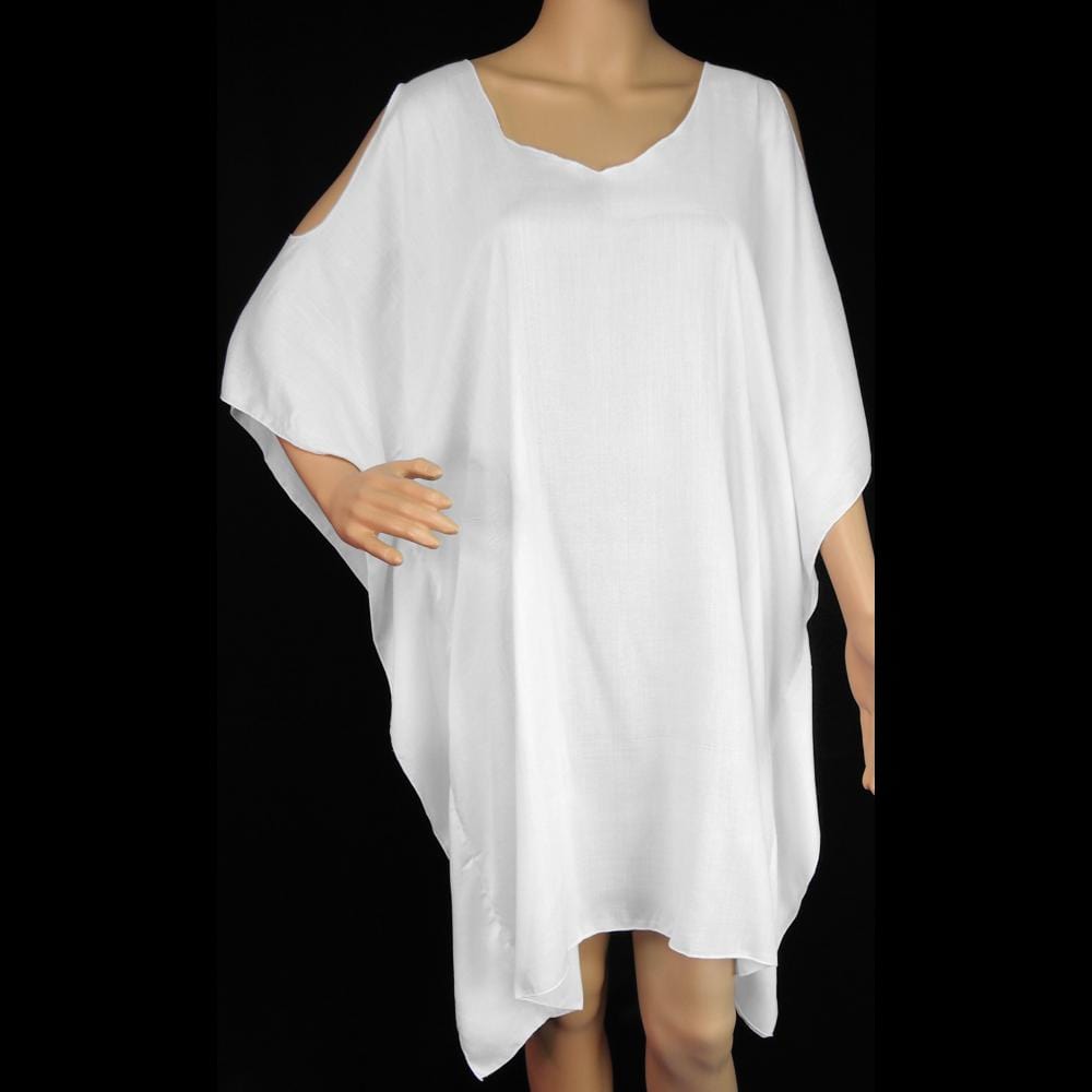 White Open Shoulder Top-Tops-Peaceful People