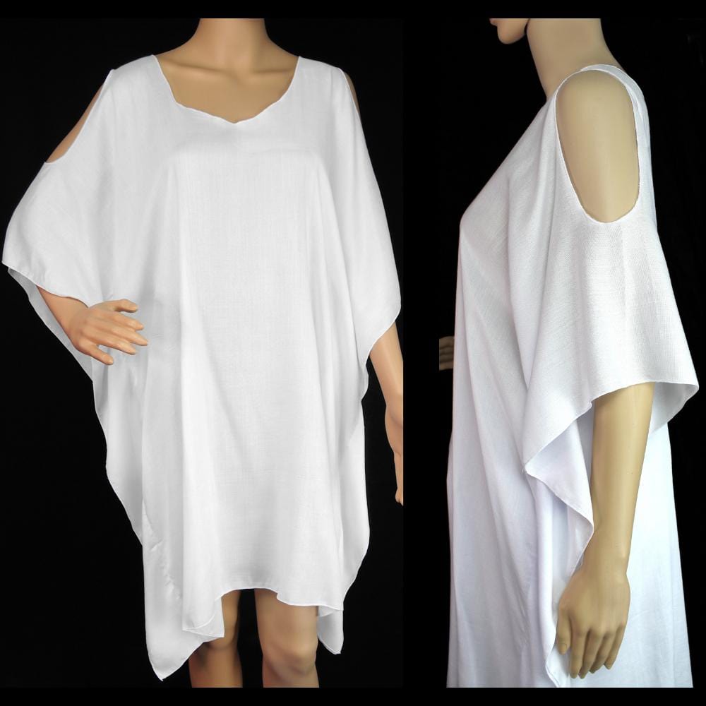 White Open Shoulder Top-Tops-Peaceful People