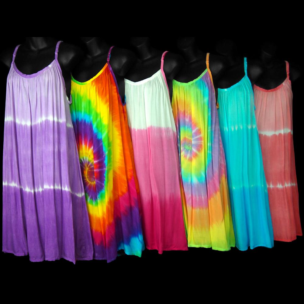 Garcia's Tie-Dye Mix Parachute Dress-Dresses-Peaceful People