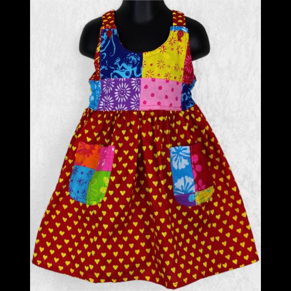 Sunny's Patchwork Dress (Ages: 2, 4, 6)-Children's Clothes-Peaceful People