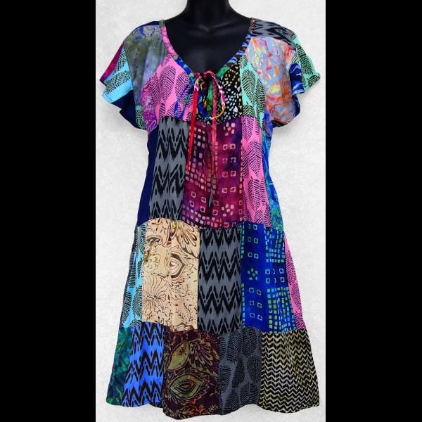 Yvonne's Patchwork Dress-Dresses-Peaceful People