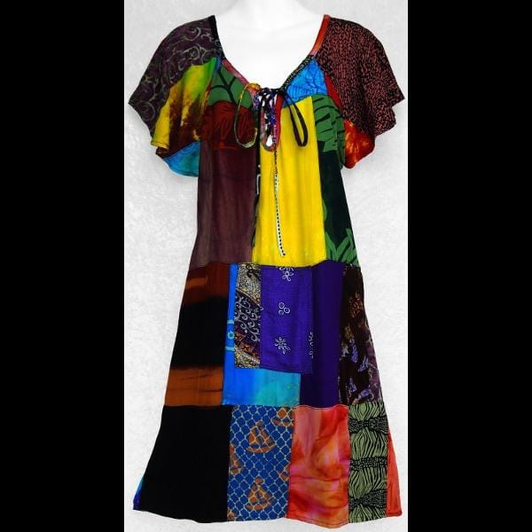 Yvonne's Patchwork Dress-Dresses-Peaceful People
