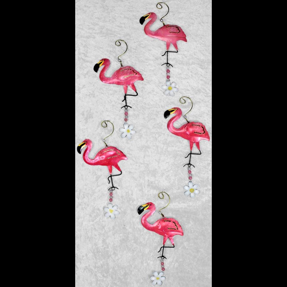 Set of 12 Flamingo Ornaments (1.78 each)-Handicrafts-Peaceful People