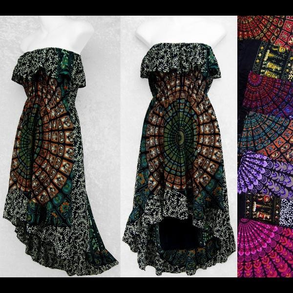 Primitive Mandala Flamenco Dress-Dresses-Peaceful People