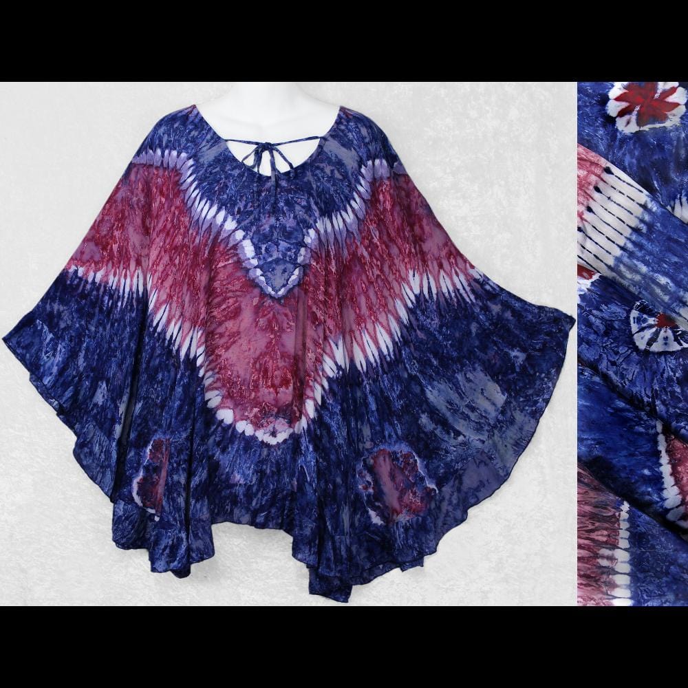 Red, White and Blue Cloak Top-Tops-Peaceful People