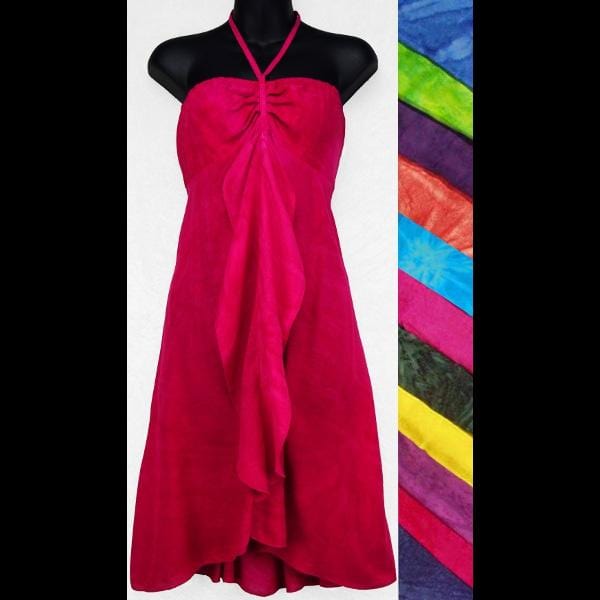 Fizzy Tie-Dye Cascade Sarong Dress-Dresses-Peaceful People