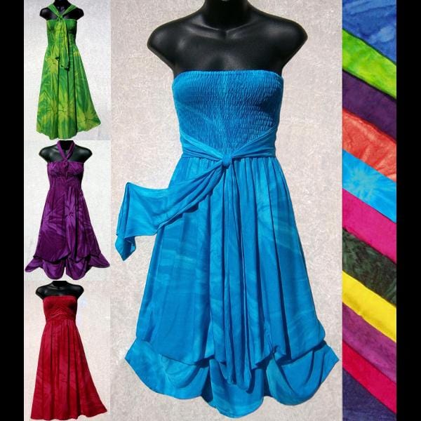 Fizzy Ribbon Sarong Dress-Dresses-Peaceful People