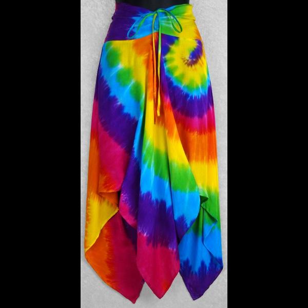Rainbow Spiral Tie-Dye Convertible Top/Skirt-Peaceful People