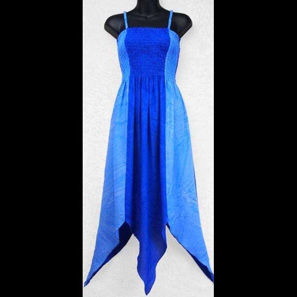 Wholesale Tie-Dye Two-Tone Fizzy Fairy Dress with Handkerchief Hem and Elastic (Shirred) Bodice Wholesale Tie-Dye Two-Tone Fizzy Fairy Dress with Handkerchief Hem and Elastic (Shirred) Bodice