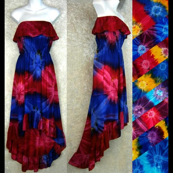 Tie-Dye Flamenco Dress-Dresses-Peaceful People