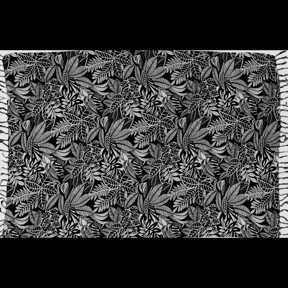 Black and White Tropics Sarongs-Sarongs-Peaceful People