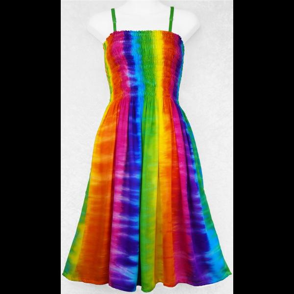 Wholesale Melody Vertical Stripe Rainbow Dress - Main Image