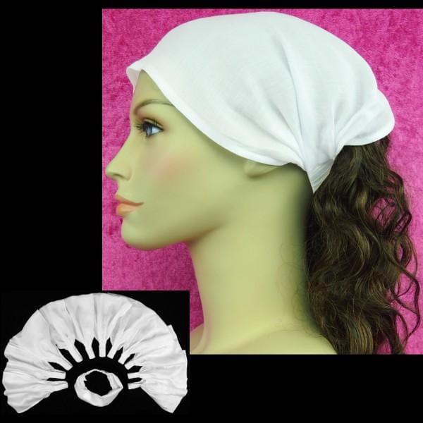 12 White Elastic Bandana-Headbands ($1.78 each)-Tie-Dye Blanks/White Clothing-Peaceful People