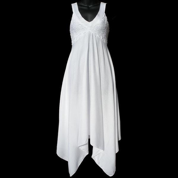 Willow's White Rayon Dress-Dresses-Peaceful People