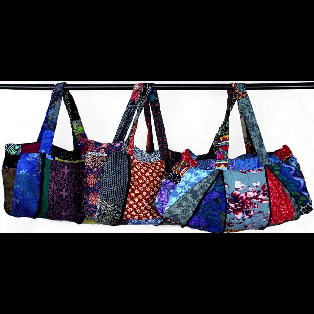 Patchwork Expandable Zipper Bag-Bags & Accessories-Peaceful People