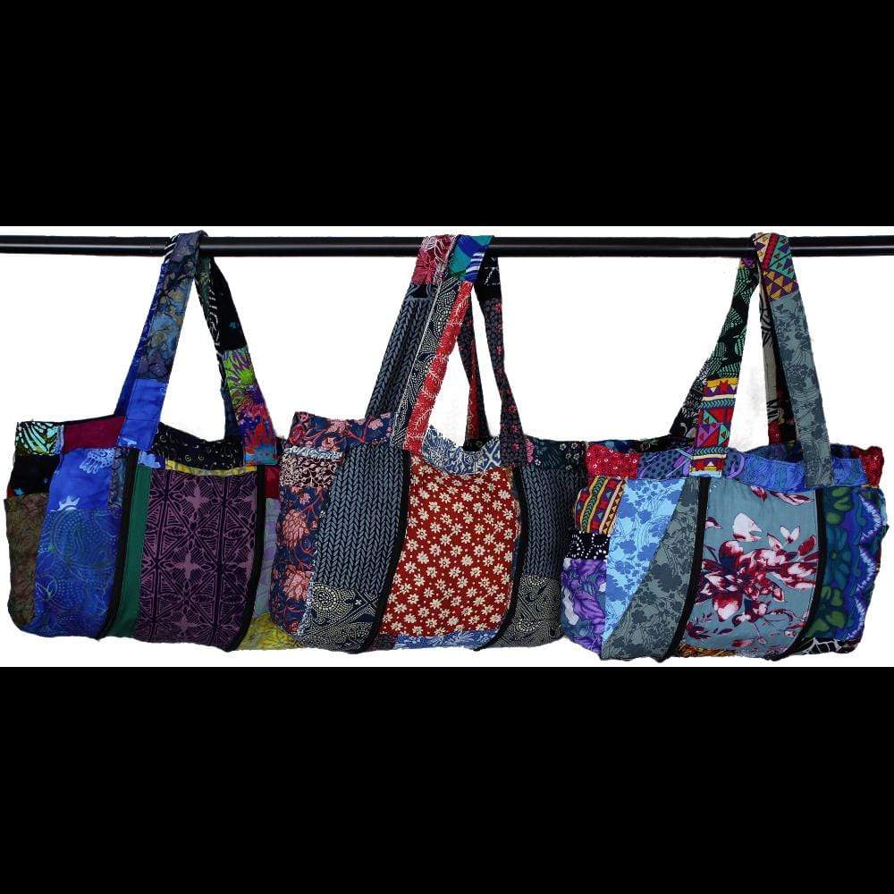 Patchwork Expandable Zipper Bag-Bags & Accessories-Peaceful People